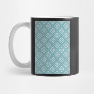 Turquoise and Teal Diamonds Mug